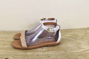 New Vince Sandals Womens 9.5M Colorblock Leather Martina Ankle Strap Shoes